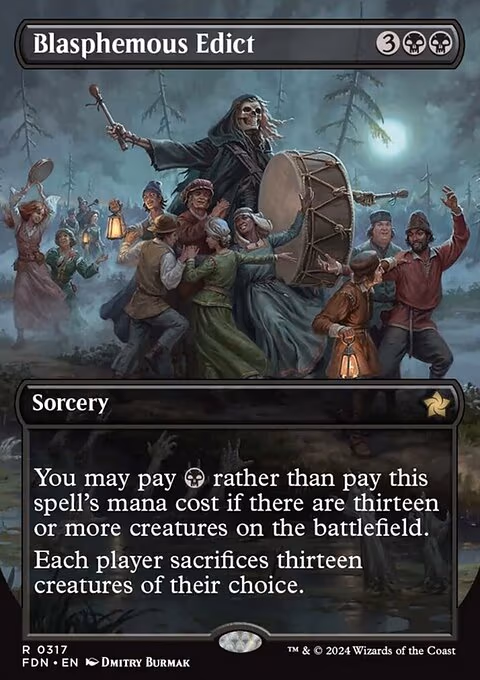 Blasphemous Edict trading card